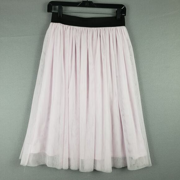 Layered Pleat Midi Skirt Pink Balletcore Whimsy Fairy Romantic Angelcore Size M - Picture 1 of 7